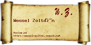 Wessel Zoltán névjegykártya